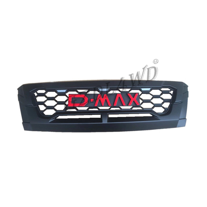 Red Matte Front Grill Mesh LED For Isuzu DMAX 2012 2013 2014 2015