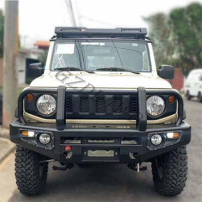 สีดํา 4x4 สแตนเลส รถหน้า bumper สําหรับ Jimny 2019+ หน้า Bull Bar Bumper